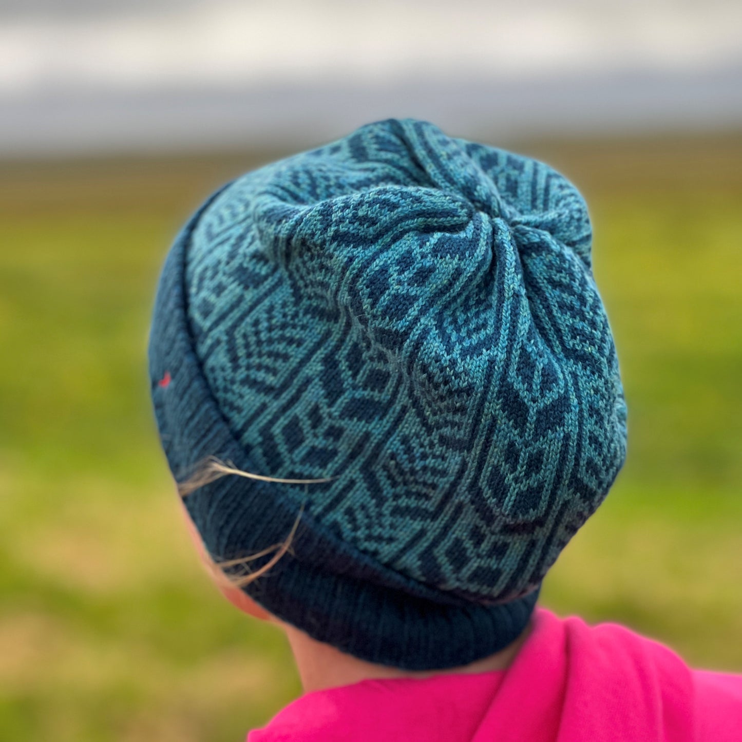 Our knitted woollen hats are made from the finest Merino lamb’s wool, seen here in Ocean.