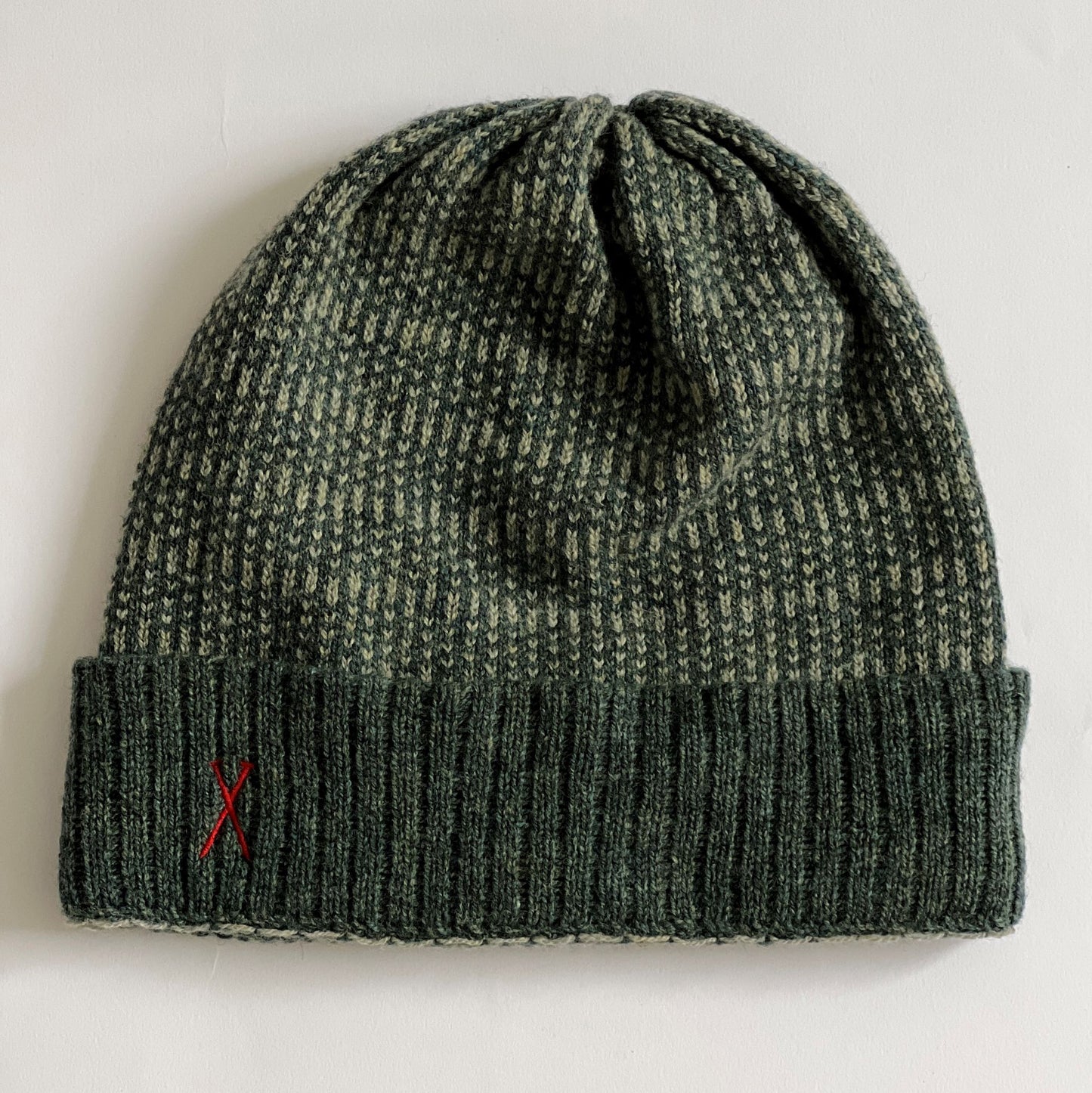 Beanie hat in pure merino lambs wool, hand framed on a vintage knitting machine, Tiree Morse pattern in several lovely colours, made in Scotland